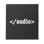 Bloc-note Terminer le code HTML5 audio (Devant)
