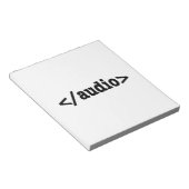 Bloc-note Terminer le code HTML5 audio (Incliné)