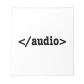 Bloc-note Terminer le code HTML5 audio (Devant)
