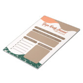 Bloc-note Terra verte Abstraite moderne Cotta Yoga Daily (Incliné)