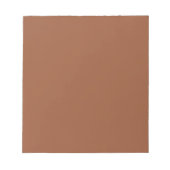 Bloc-note Terracotta Burnt Orange couleur solide (Devant)