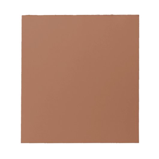 Bloc-note Terracotta Burnt Orange couleur solide (Devant)