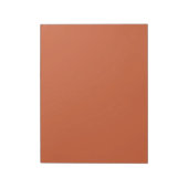 Bloc-note Terracotta Orange Solide Couleur Chaleureuse & Con (Tourné)