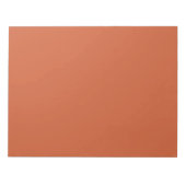Bloc-note Terracotta Orange Solide Couleur Chaleureuse & Con (Devant)