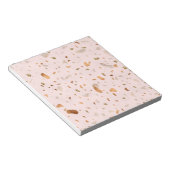 Bloc-note Terrazzo Rose Blush Avec Spots De Cuivre Or (Incliné)