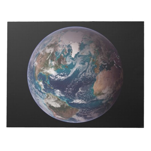 Bloc-note Terre de marbre bleu (hémisphère occidental) (Devant)