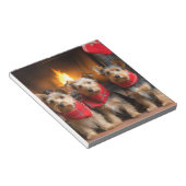 Bloc-note Terrier Australien au coin de la cheminée de Noël (Incliné)