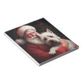 Bloc-note Terrier blanc de West Highland Père Noël Noël (Incliné)
