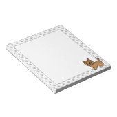 Bloc-note Terrier Cairn Rouge Chien de Dessin Animé Mignon (Incliné)