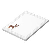 Bloc-note Térrier de Boston rouge mignon chien de dessin ani (Tourné)