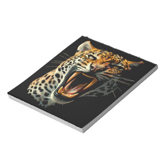 Bloc-note Tête d'attaque du léopard (Tourné)