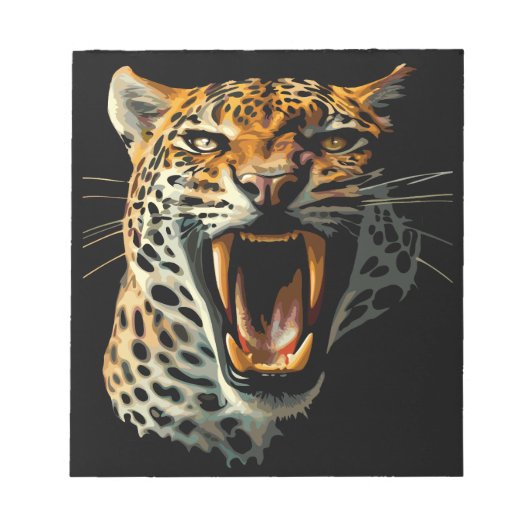 Bloc-note Tête d'attaque du léopard (Devant)