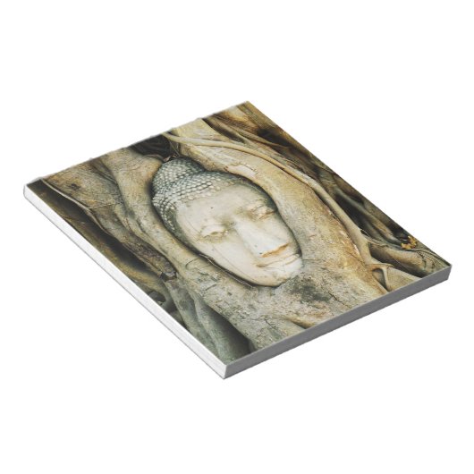 Bloc-note Tête de Bouddha dans le Fig Tree .. Ayutthaya, Tha (Incliné)