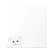 Bloc-note Tête de chaton perse blanc (Devant)