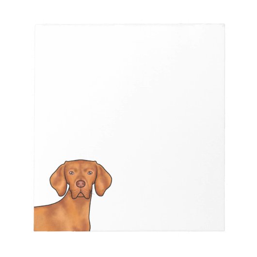 Bloc-note Tête de chien de race Vizsla Hongrois Pointer dess (Devant)
