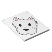 Bloc-note tête de dessin westie (Incliné)