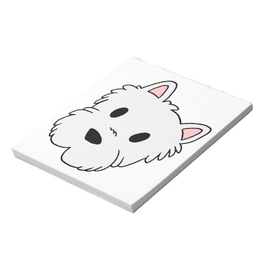 Bloc-note tête de dessin westie (Tourné)