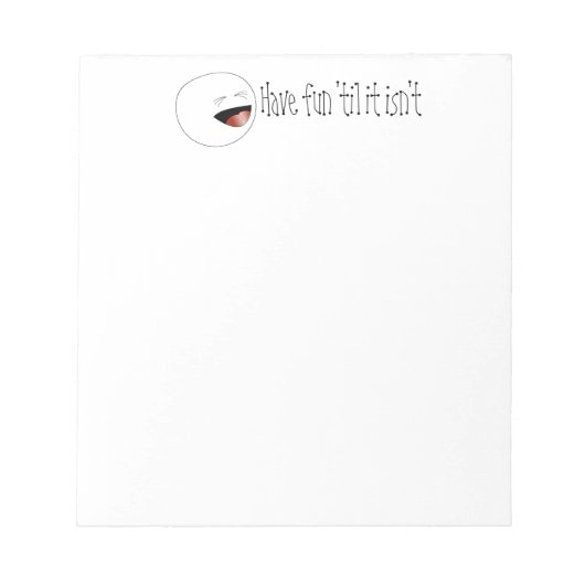 Bloc-note Tête de la figure du bâton de rire (Devant)