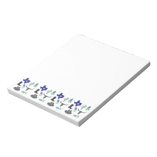 Bloc-note Texas Bluebonnets Fleurs bleues aquarelle (Tourné)
