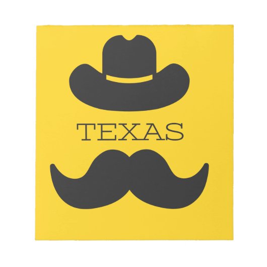 Bloc-note Texas en jaune (Devant)