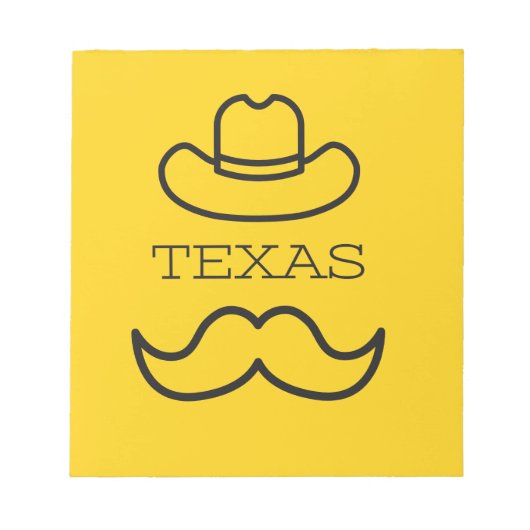 Bloc-note Texas en jaune 2 (Devant)
