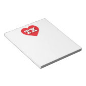 Bloc-note Texas Red Heart - J'aime TX (Incliné)