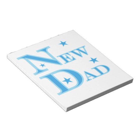 Bloc-note Texte Bleu Nouveau Cadeaux Papa (Incliné)