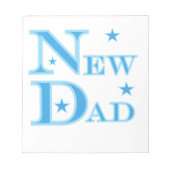 Bloc-note Texte Bleu Nouveau Cadeaux Papa (Devant)