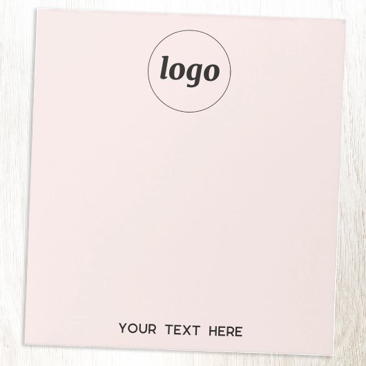 Bloc-note Texte de logo simple Entreprise Promotionnel Rose