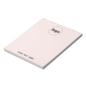 Bloc-note Texte de logo simple Entreprise Promotionnel Rose (Tourné)