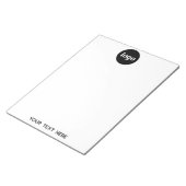 Bloc-note Texte de logo simple pour promotion commerciale (Incliné)