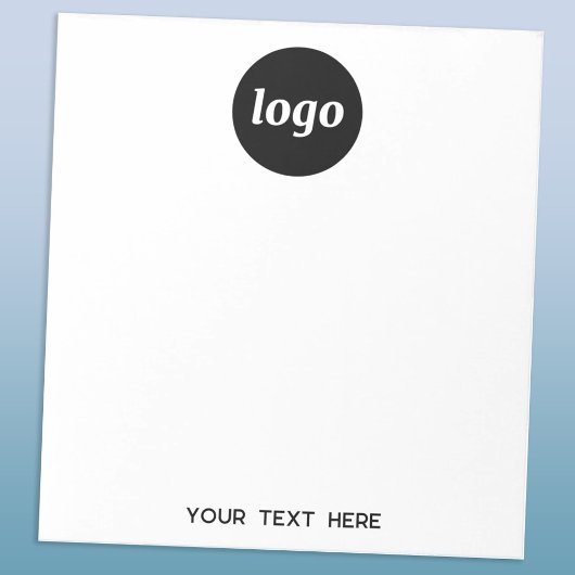 Bloc-note Texte de logo simple pour promotion commerciale