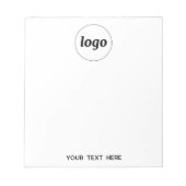 Bloc-note Texte de logo simple pour promotion d'entreprise (Devant)