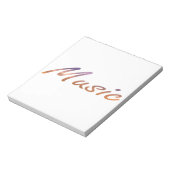 Bloc-note texte de musique nuages orange violet (Tourné)