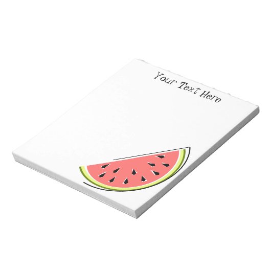 Bloc-note Texte de tranche de pastèque (Tourné)