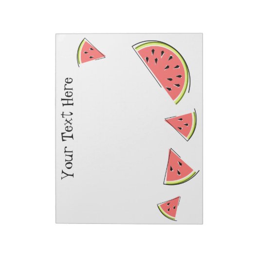 Bloc-note Texte des pièces de pastèque (Tourné)