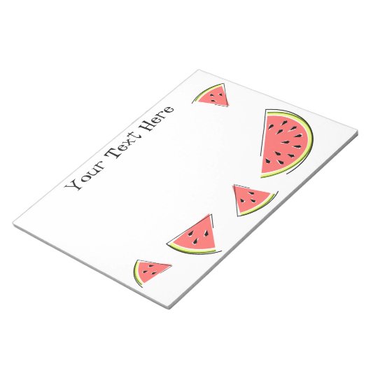 Bloc-note Texte des pièces de pastèque (Incliné)