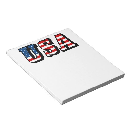 Bloc-note Texte du drapeau des États-Unis (Incliné)