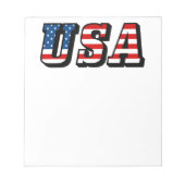 Bloc-note Texte du drapeau des États-Unis (Devant)