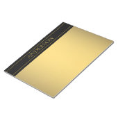 Bloc-note Texte et lignes Gold personnalisables classiques (Incliné)