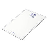 Bloc-note Texte graphique LOVE - Bleu (Incliné)