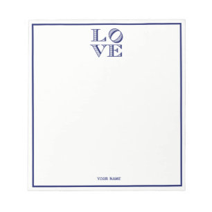 Bloc-note Texte graphique LOVE - Bleu