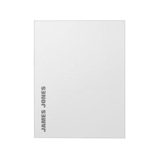 Bloc-note Texte gras gris blanc stylé moderne professionnel (Tourné)