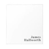 Bloc-note Texte moderne élégant et rétro | Gris (Devant)