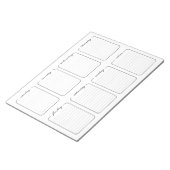 Bloc-note Texte modifiable blanc simple du planificateur heb (Incliné)