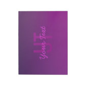 Bloc-note Texte Monogrammé Moderne Éditable & Ombre Violet  (Tourné)