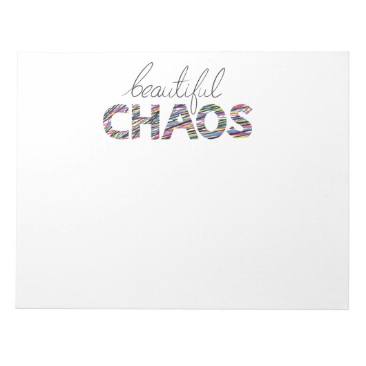 Bloc-note Texte Motivationnel Positif Beau Chaos (Devant)