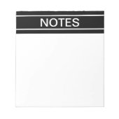 Bloc-note Texte personnalisable | Bold Modern Black & White (Devant)