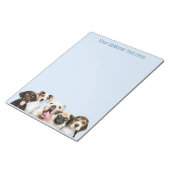 Bloc-note Texte personnalisé Chiots mignons (Incliné)