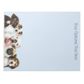 Bloc-note Texte personnalisé Chiots mignons (Devant)